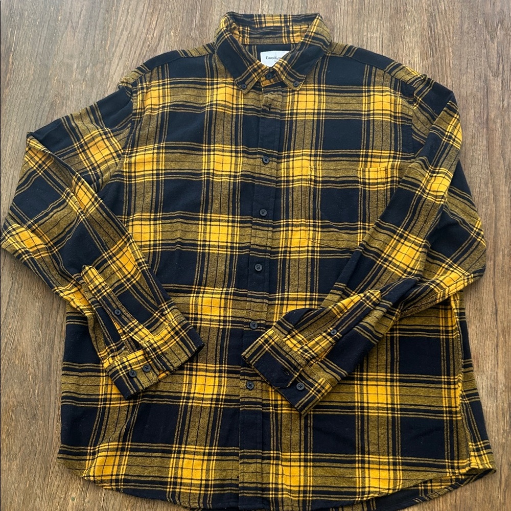 Men’s new without tags, Goodfellow & Co flannel button-down size extra large